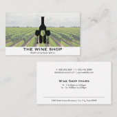 ワイナリービネヤード | ボトルとグラス 名刺 (正面/裏面)