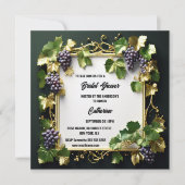 ワイナリーフランスのブドウ園ブライダルシャワー シーズンカード (正面)