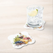 ワイナリーブズチーズワイングラス水色 ペーパーコースター (インサイチュ)