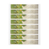 ワイナリーブドウの葉の葉ビンテージウェディング ラップアラウンド宛名ラベル (シート)