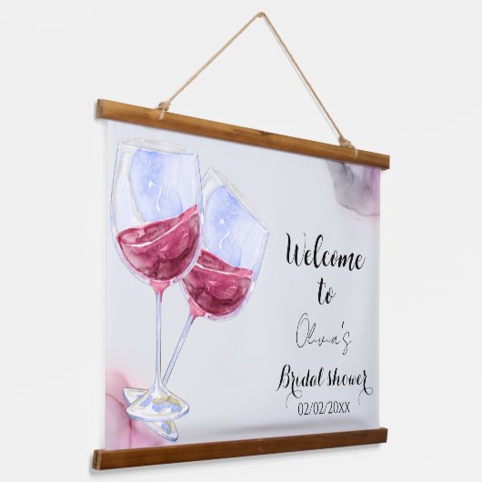 ワイナリーブライダルシャワー 吊り下げ型タペストリー (傾斜あり)