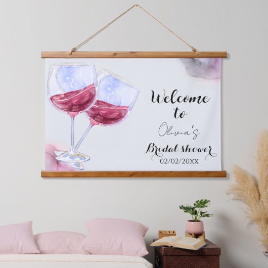 ワイナリーブライダルシャワー 吊り下げ型タペストリー (寝室)