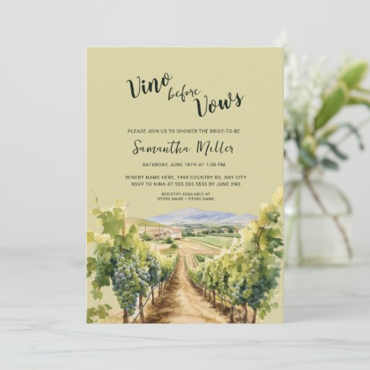ワイナリーブライダルシャワー 招待状 (スタンド正面)