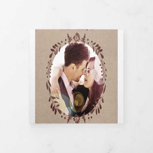 ワイナリーブルゴーニュリース結婚の撮影日程 三つ折り招待状 (カバー)