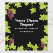 *~*ワイナリーワインセラーぶどうAR21クラスタヴィンヤード ワインラベル (シングルラベル)