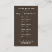 ワイナリーワインバレル製造ビジネスカード 名刺 (裏面)