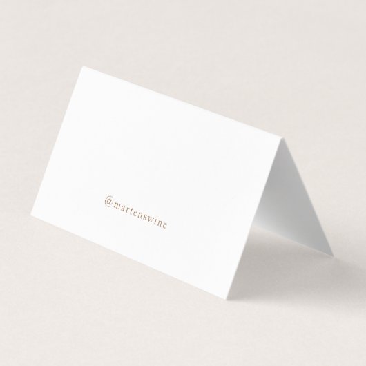 ワイナリーワインビジネス金ゴールドブドウサンキューカード 名刺 (裏面)