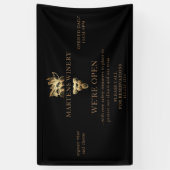 ワイナリーワインビジネス金ゴールドブドウ私たちは開いている 横断幕 (縦)