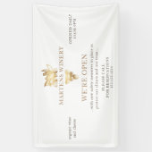 ワイナリーワインビジネス金ゴールドブドウ私たちは開いている 横断幕 (縦)