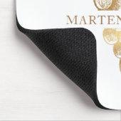 ワイナリーワインビジネス金ゴールド葡萄モノグラム マウスパッド (コーナー)