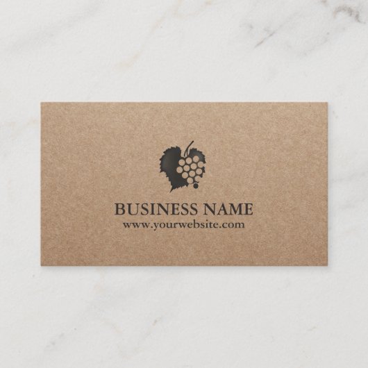 ワイナリーワインメーカーソムリエ素朴クラフトワイン 名刺 (正面)