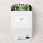 ワイナリーヴィネヤードアルフレスコ素晴らしの食灯 オールインワン招待状 (外側)