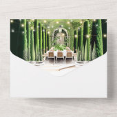 ワイナリーヴィネヤードアルフレスコ素晴らしの食灯 オールインワン招待状 (裏面)