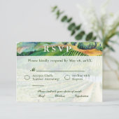 ワイナリーヴィネヤードウェディングRSVPカスタムワインカード 招待状 (スタンド正面)