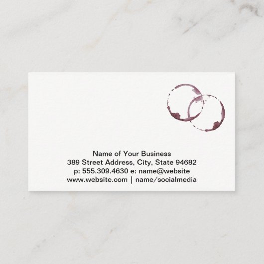 ワイナリー不動産 | ワインの汚れ 名刺 (裏面)