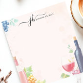 ワイナリー水色ワインブドウパーソナライズされた ノートパッド