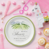 ワイナリー素朴ヴィネヤードマウンテンブライダルシャワー ペーパープレート (パーティー)