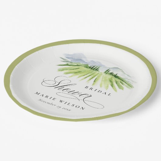 ワイナリー素朴ヴィネヤードマウンテンブライダルシャワー ペーパープレート (アングル)