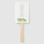 ワイナリー素朴ヴィネヤードマウンテン結婚式 プログラム ハンドファン (裏面)