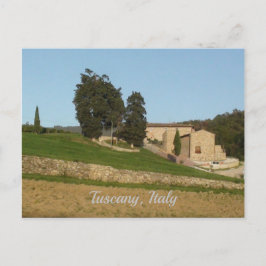 ワイナリー素朴風景金ゴールドトーンTuscanyイタリア ポストカード