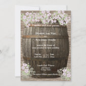 ワイナリー素朴、木材、国、結婚式招待状 招待状 (正面)