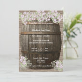 ワイナリー素朴、木材、国、結婚式招待状 招待状 (スタンド正面)