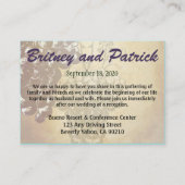 ワイナリー結婚トスカーナの宿泊カード エンクロージャーカード (裏面)