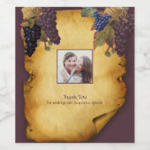 ワイナリー結婚ヴィネヤードブドウつる植物写真 ワインラベル (シングルラベル)