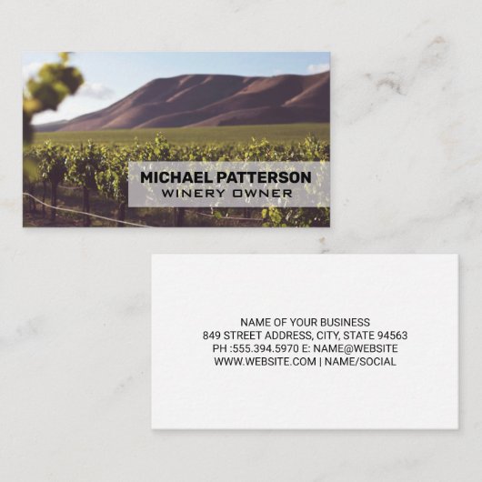 ワイナリー背景 名刺 (正面/裏面)