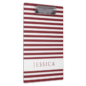 ワイナリー赤と白パタストライプのーン名 クリップボード (右)