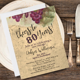 ワイナリー80歳の誕生日 | 80年のワインに乾杯 招待状