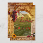 ワイナリー・ブドウ園・ワインテイスティングイベント招待状 招待状 (正面/裏面)