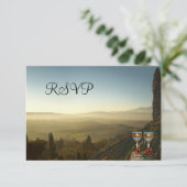 ワイナリー・ブドウ畑またはワインテーマの出欠確認カード 招待状 (スタンド正面)