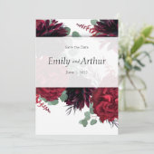 ワイナリー レッド&ホワイト セット 10 保存日付 招待状 (スタンド正面)