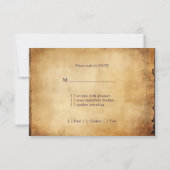 ワイナリー ヴィネヤード グレープ ヴァイン 水彩画 出欠カード (裏面)