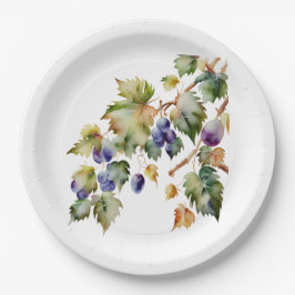 ワイナリー ヴィネヤード  ブドウの木 ペーパープレート