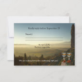 ワイナリー・ヴィンヤードまたはワインテーマの出欠確認カード 招待状 (裏面)