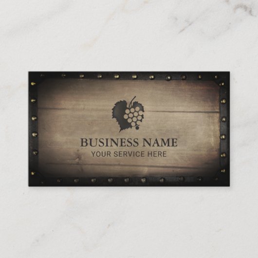 ワイナリーVineyardワインメーカーヴィンテージフレーム 名刺 (正面)