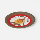 ワイナーローストパーティープレート ペーパープレート (アングル)