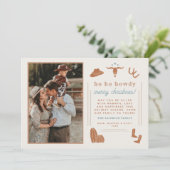 ワイノナテラコッタウェスタンカウボーイクリスマスカード 招待状 (スタンド正面)