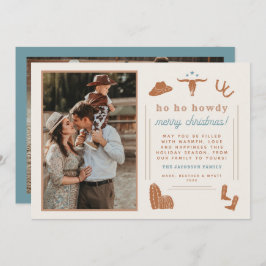 ワイノナテラコッタウェスタンカウボーイクリスマスカード 招待状