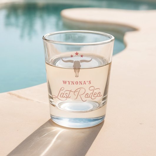 ワイノナピンク女性のカーボーイラストロデオバチェロレッテ ショットグラス