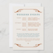 ワイノナボヘミアンラストロデオ女性のカーボーイバチェロレッテ 招待状 (裏面)