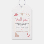 ワイノナ赤面ピンクボホロデオ女性のカーボーイテーマ ギフトタグ (正面)