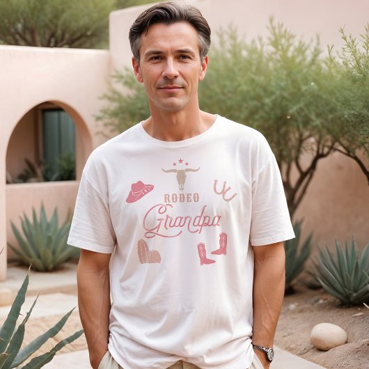 ワイノナ赤面ピンク女性のカーボーイロデオグランパ Tシャツ