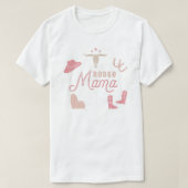 ワイノナ赤面ピンク女性のカーボーイロデオママ Tシャツ (デザイン正面)