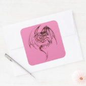 ワイバーンドラゴンはファンタジー神話の生き物クラス スクエアシール (封筒)