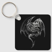 ワイバーンドラゴンはファンタジー神話の生き物 キーホルダー (正面)