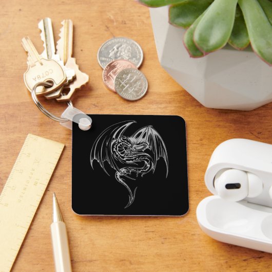 ワイバーンドラゴンはファンタジー神話の生き物 キーホルダー (デスク)