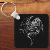 ワイバーンドラゴンはファンタジー神話の生き物 キーホルダー (正面)